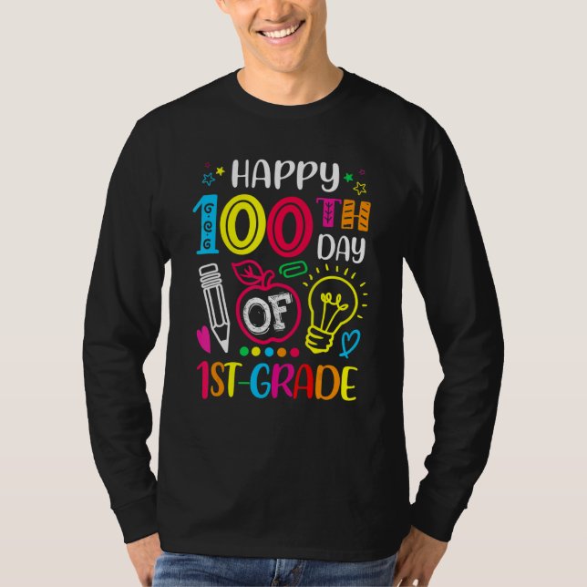 100 days of 1st Grade 100th day of School Teacher  T-Shirt (Front)
