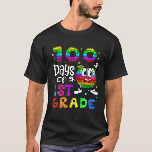 100 Days Of 1St Grade And Still Poppin Fidget Toy T_Shirt