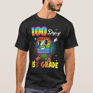 100 Days Of 1st grade School Dabbing Fidget Pop It T-Shirt