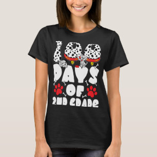 100 Days of 2nd Grade Dalmatian Dog Kids 100 Days  T-Shirt