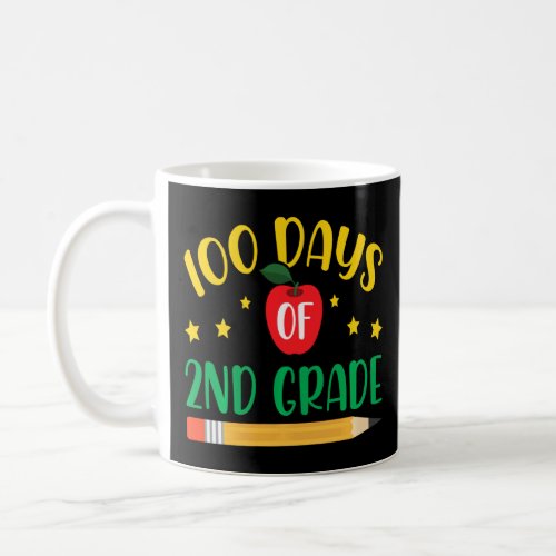 100 Days Of 2nd Grade Student Girls Boys 100 Days  Coffee Mug