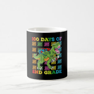 100 Days Of 2nd Grade T Rex Dinosaur School Coffee Mug