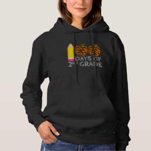 100 Days Of 2nd Grade Tiger Print Happy 100th Day  Hoodie