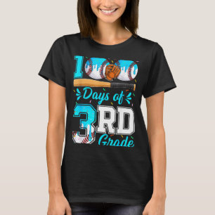 100 Days Of 3rd Grade Baseball 100th Day Of School T-Shirt