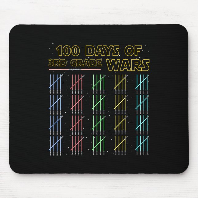100 Days Of 3rd Grade Wars 100th Day Of School Mouse Pad (Front)