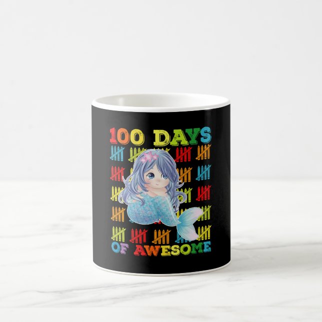 100 Days Of Awesome Mermaid 100th Day Of School Coffee Mug (Center)