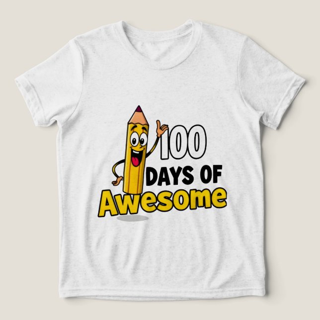 100 Days of Awesome T-Shirt  Tri-Blend Shirt (Design Front)