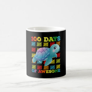 100 Days Of Awesome Turtle 100th Day Of School Coffee Mug