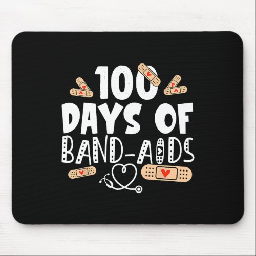 100 days of band_aids _ school nurse 100 days of s mouse pad