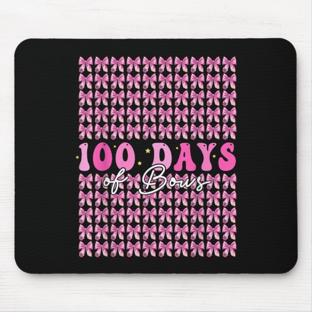 100 Days Of Bows Coquette 100th Day Of School Mouse Pad (Front)