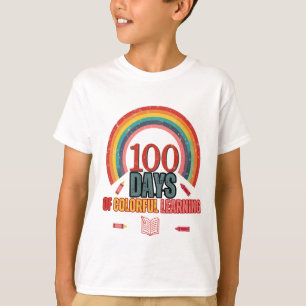 100 Days of Colorful Learning: Educational and Fun T-Shirt