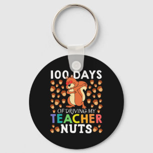 100 Days Of Driving My Teacher Nuts Fun Dabbing Sq Keychain