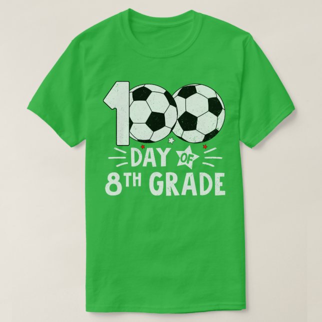 100 Days Of Eighth Grade Teacher 100th Day Of Scho T-Shirt (Design Front)