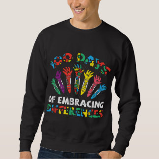 100 Days Of Embracing Autism 100th Day School SPED Sweatshirt