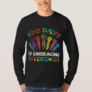 100 Days Of Embracing Autism 100th Day School SPED T-Shirt
