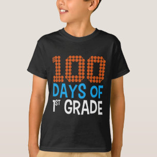 100 days of first grade basketball Sport 100th day T-Shirt