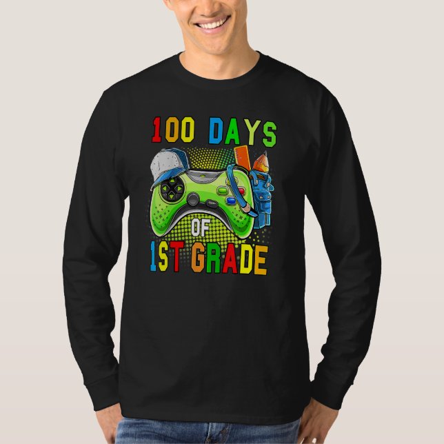 100 Days Of First Grade Level Unlocked 100 Days Of T-Shirt (Front)
