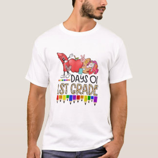 100 Days of First Grade Teacher  T-Shirt