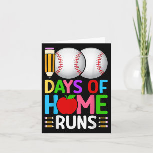100 Days Of Home Runs Baseball 100th Day Of Card
