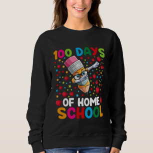 100 Days Of Home School Teacher or Student Boys Gi Sweatshirt