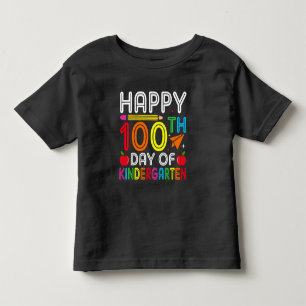 100 Days of Kindergarten Colorful Cute Toddler T-shirt