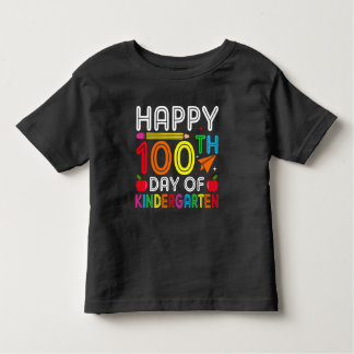 100 Days of Kindergarten Colorful Cute Toddler Toddler T-shirt