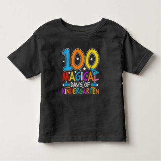 100 Days of Kindergarten Colorful Cute Toddler Toddler T-shirt