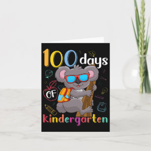 100 Days Of Kindergarten Koala 100th Day School Ki Card