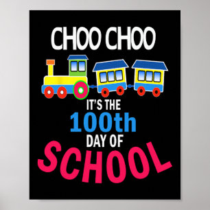 100 Days Of Kindergarten School Student Teacher Poster