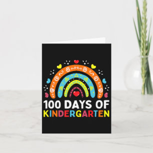 100 Days Of Kindergarten School Teacher Or Student Card