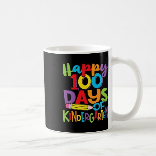 100 Days Of Kindergarten Teacher And Kids Colorful Coffee Mug