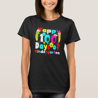 100 Days Of Kindergarten Teacher Student 100 Days T-Shirt