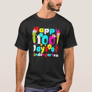 100 Days Of Kindergarten Teacher Student 100 Days T-Shirt