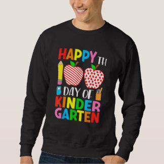 100 Days Of Kindergarten Teacher & Student Hearts Sweatshirt