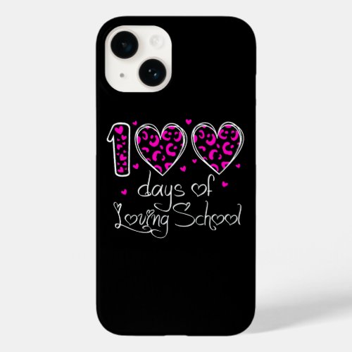 100 Days Of Loving School Leopard Heart Teacher Case_Mate iPhone 14 Case