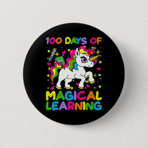 100 days of magical learning 100th day of school u button