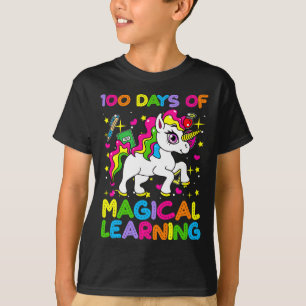 100 days of magical learning 100th day of school u T-Shirt