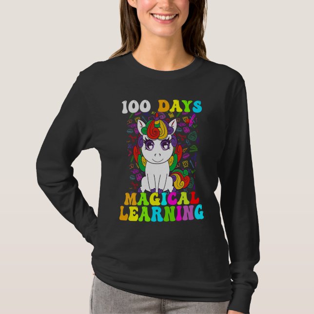 100 Days Of Magical Learning 100th Day Of School U T-Shirt (Front)