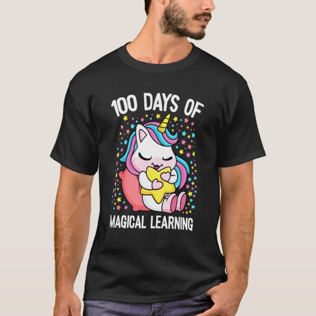 100 Days Of Magical Learning 100th Day Of School U T-Shirt (Front)