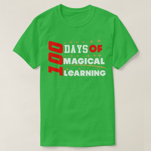 100 days of magical learning 5 T-Shirt (Design Front)