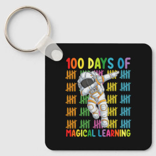 100 Days Of Magical Learning Astronaut School Keychain