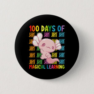 100 Days Of Magical Learning Axolotl School Button