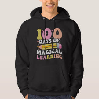 100 days of magical learning cute school hoodie