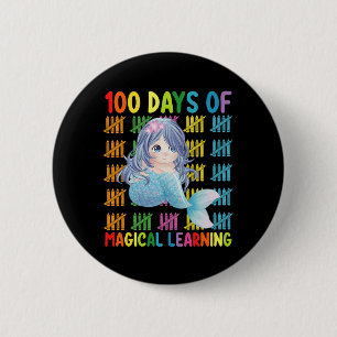 100 Days Of Magical Learning Mermaid School Button