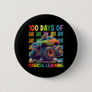100 Days Of Magical Learning Monster Truck School Button