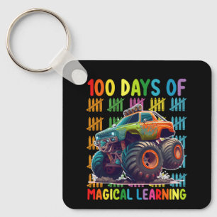 100 Days Of Magical Learning Monster Truck School Keychain
