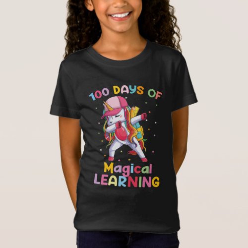 100 Days Of Magical Learning Of School Unicorn  T_Shirt