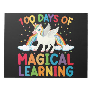 100 Days Of Magical Learning School Unicorn Girls Notepad