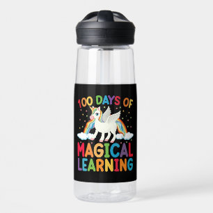 100 Days Of Magical Learning School Unicorn Girls  Water Bottle