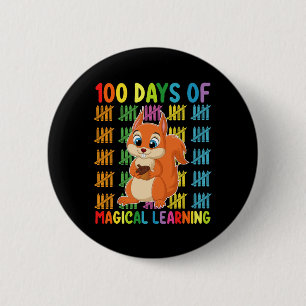 100 Days Of Magical Learning Squirrel School Button